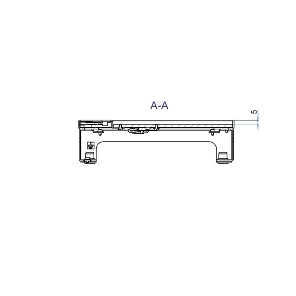 Produktbild UBD 217 052  -  Unterflur-Bodendose UBD 210 small inkl. Deckel, flach (SVZ), ohne Kante, 5mm Vertiefung und 1 Bürstenauslass